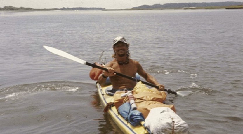 Photo: 1990 Mick's sea kayaking trip from Florida to Canada